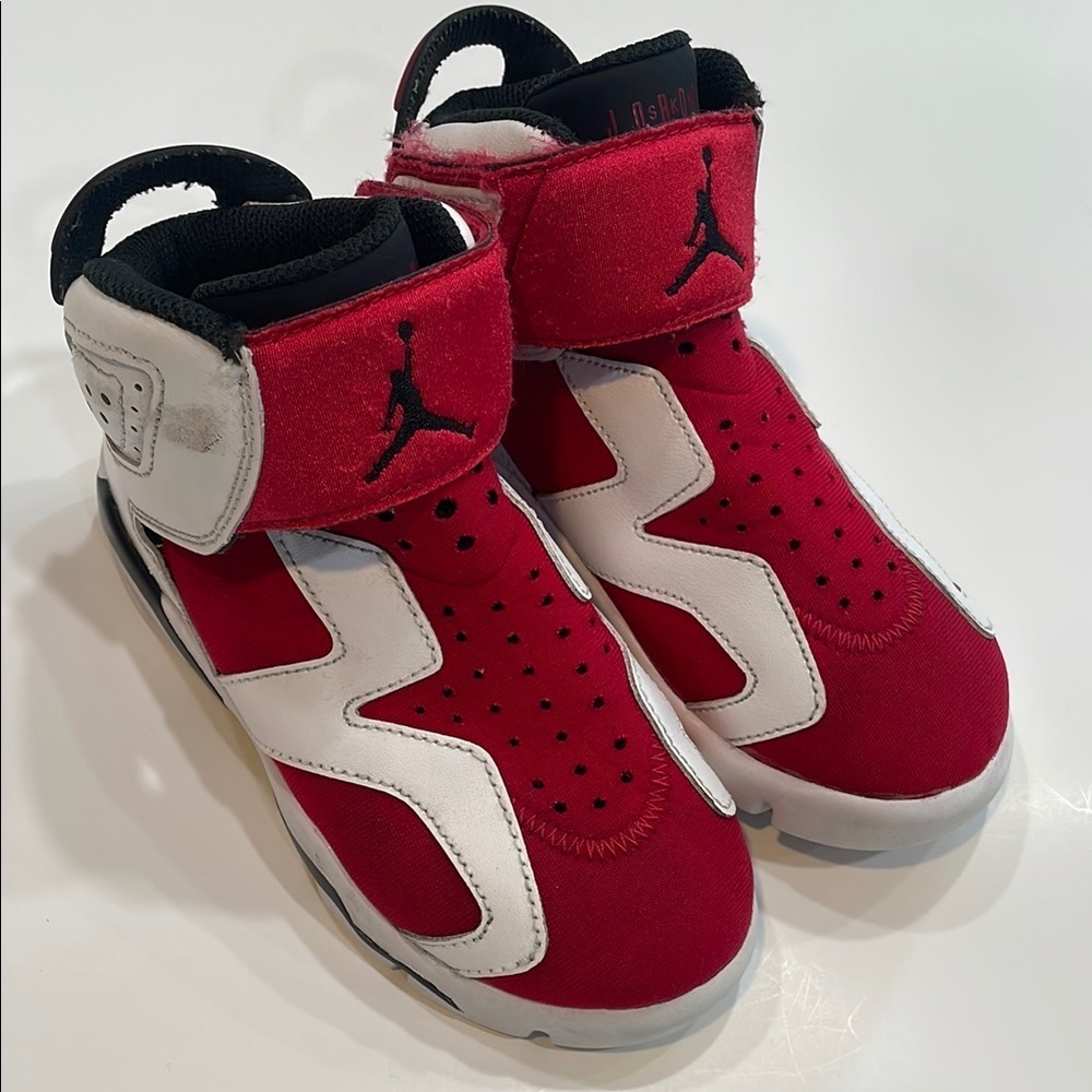 Jordan Red and White Sneakers High-Top Basketball